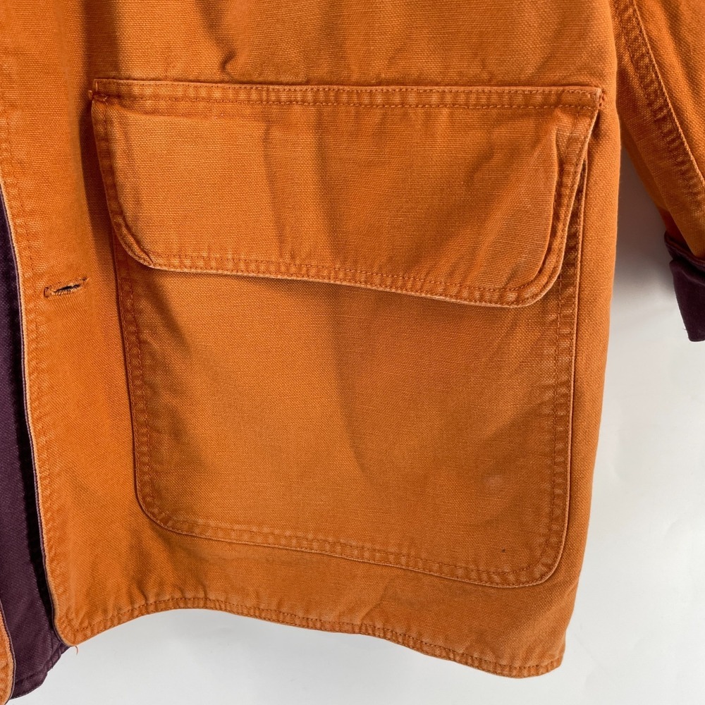 Vintage Barn Coat Chore Jacket Women XL Canvas Corduroy Collar Reversible Preppy - Picture 16 of 16